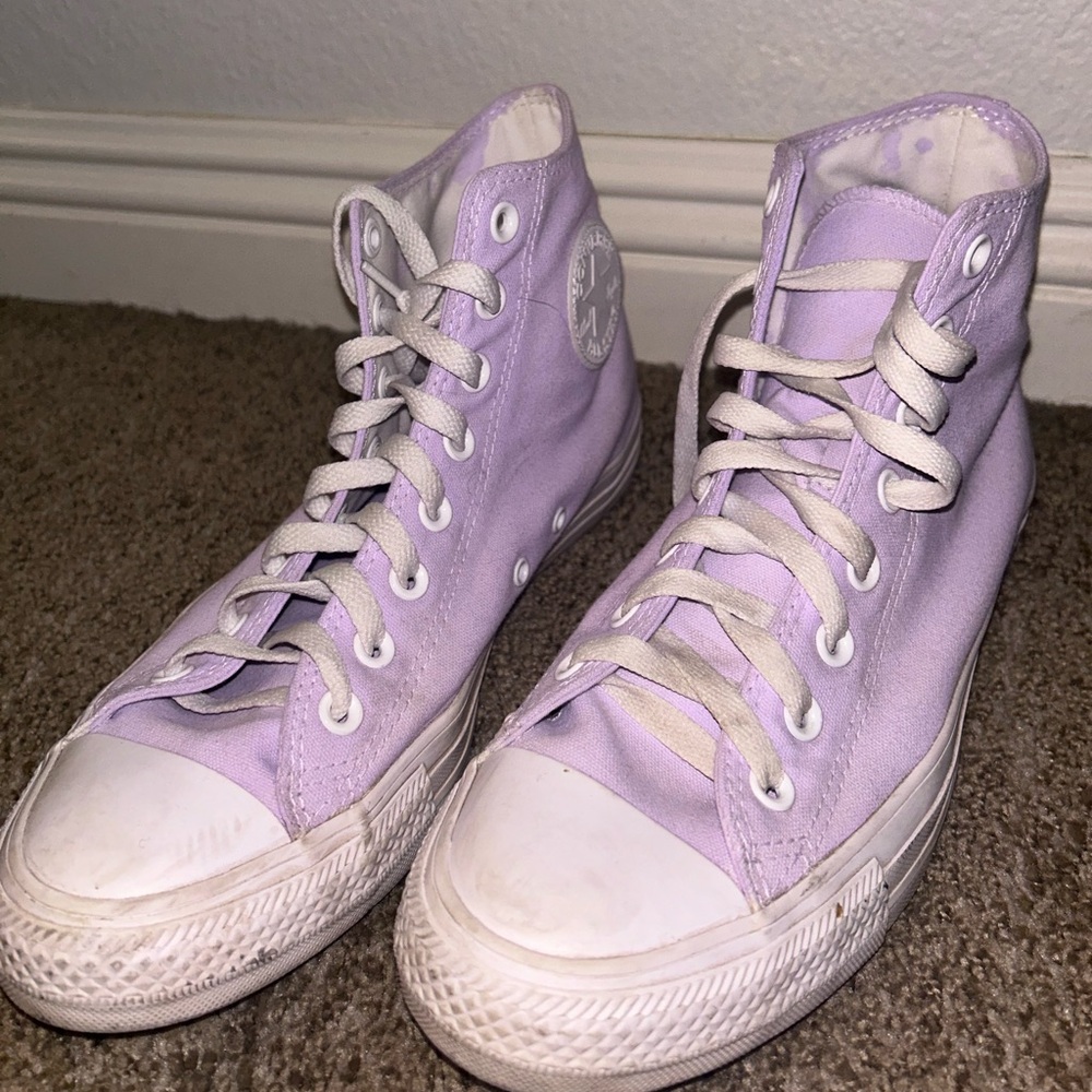 Lavender High Top Converse